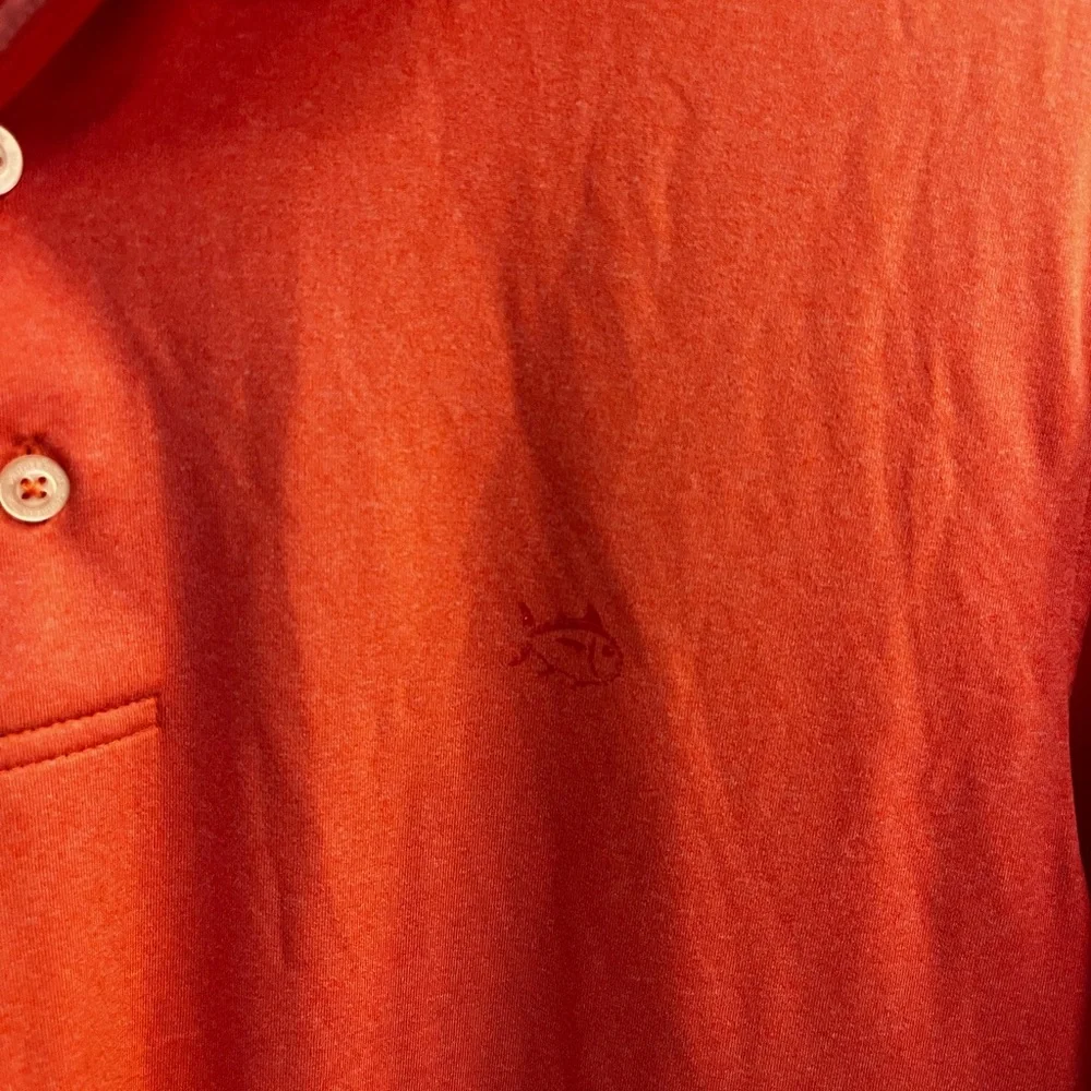 Mens orange southern tide polo - Picture 2 of 6